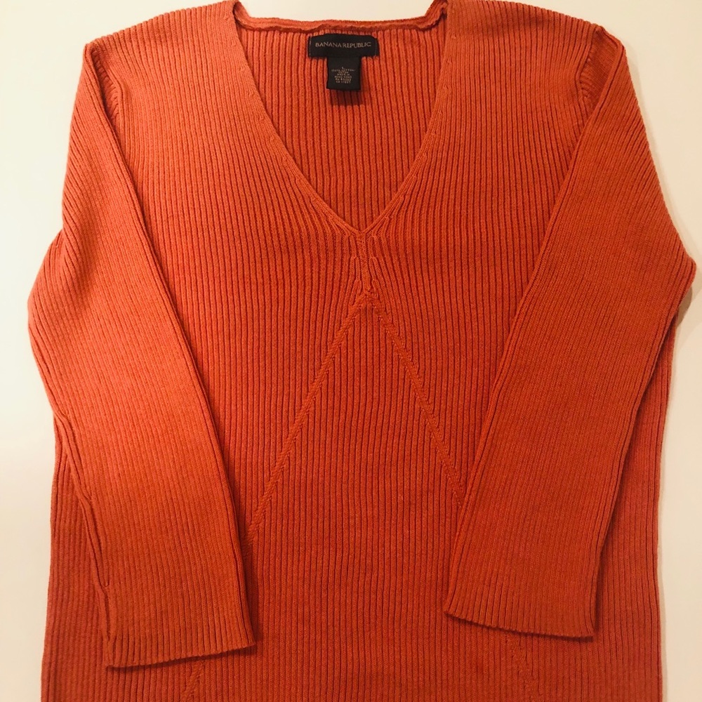 Banana Republic V-necks cotton sweater